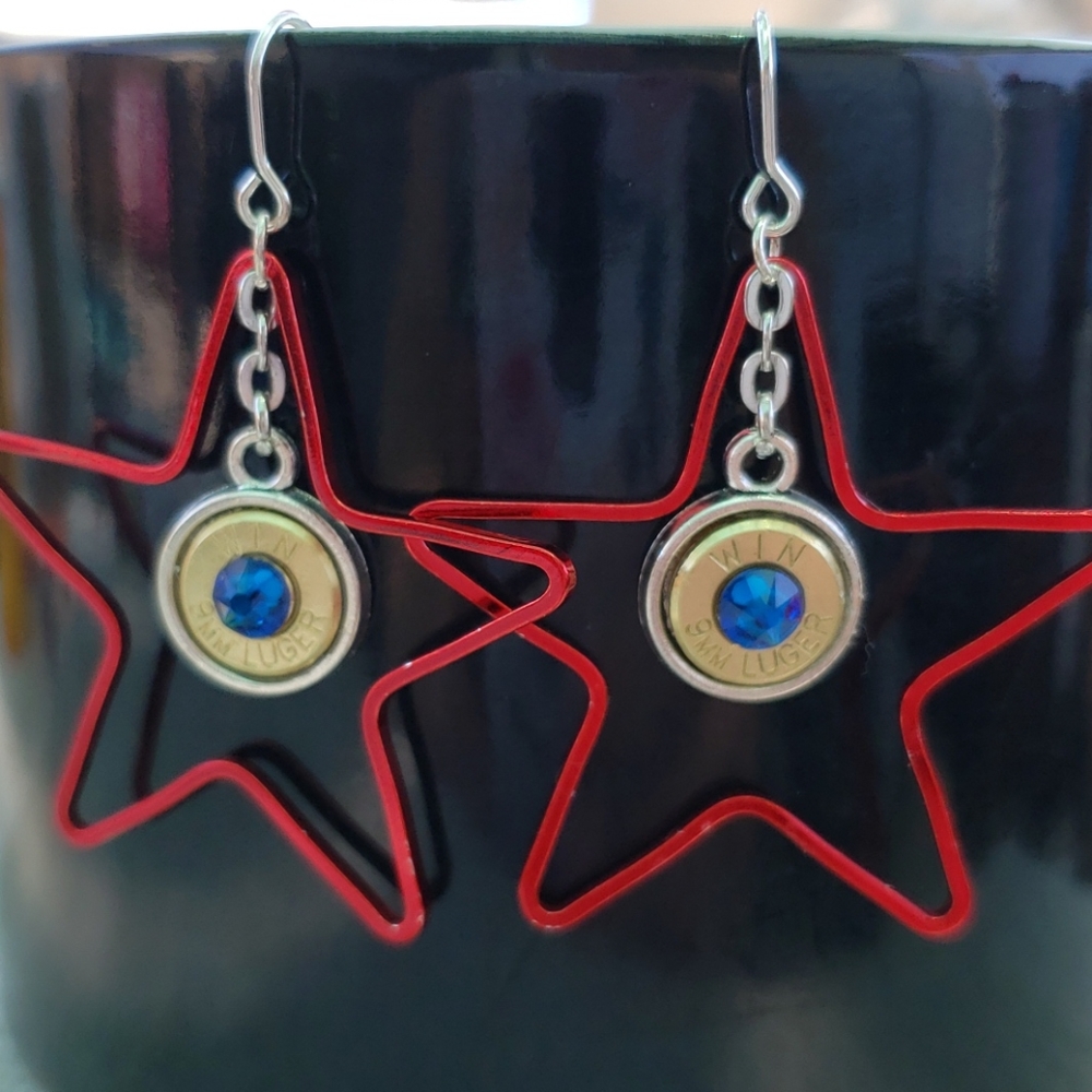 Handmade bullet earrings